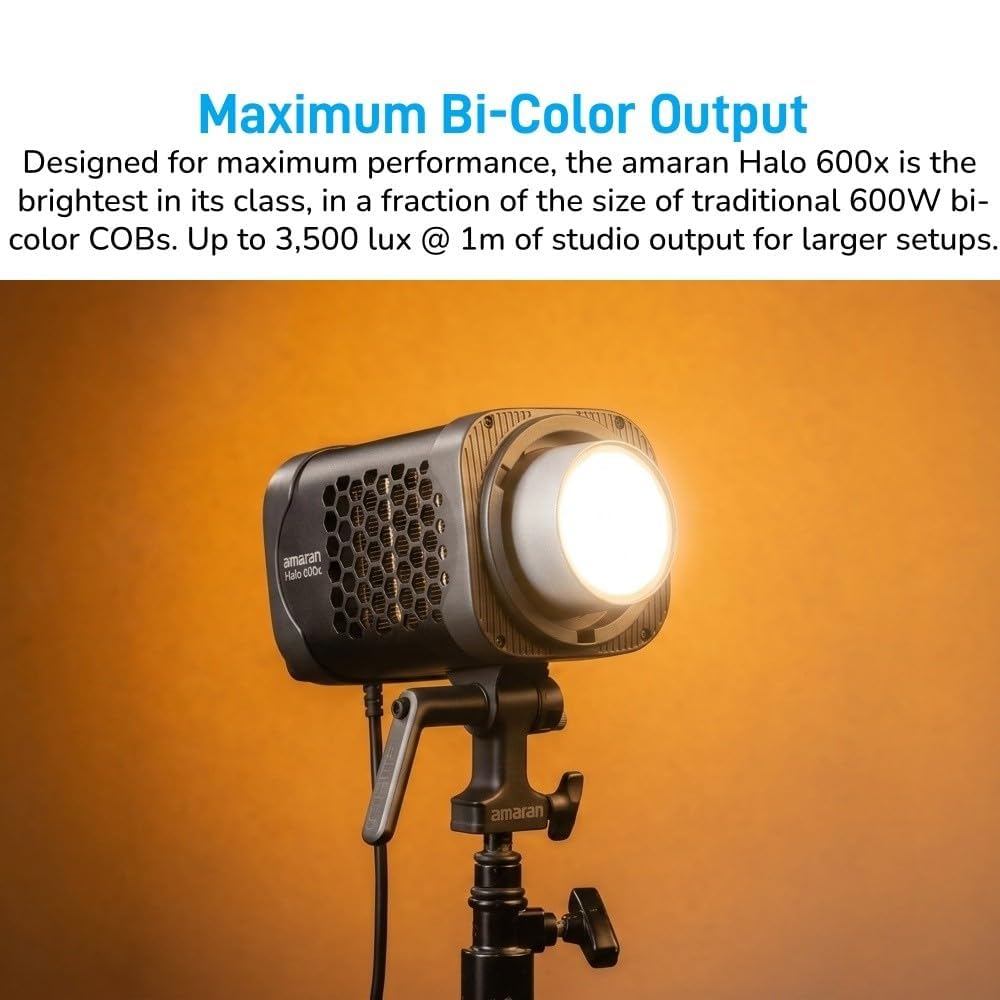 Amazon | amaran Halo 600x COB LEDビデオライト バイカラー Bowens